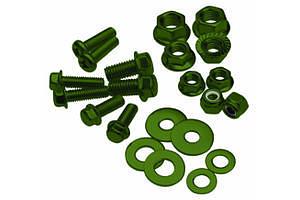 Bolt, Flange, M8XP1.25X30, Olive Green, Pk-10