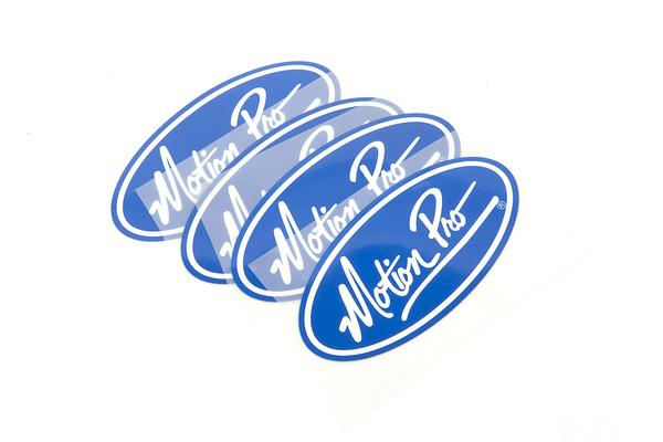 Patch, Heat Transfer, 4/PK Wht MP on Blue 10cm x 5cm  