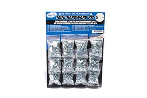 Mini Hardware Kit, Zinc Finish, Card of 12 Pks