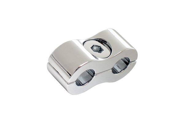 Throttle/Idle Cable Clamp, Chrome