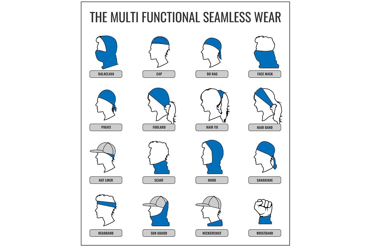 Headwear, Motion Pro, blue, 9-1/2' x 19.5" (24 cm x 49 cm)