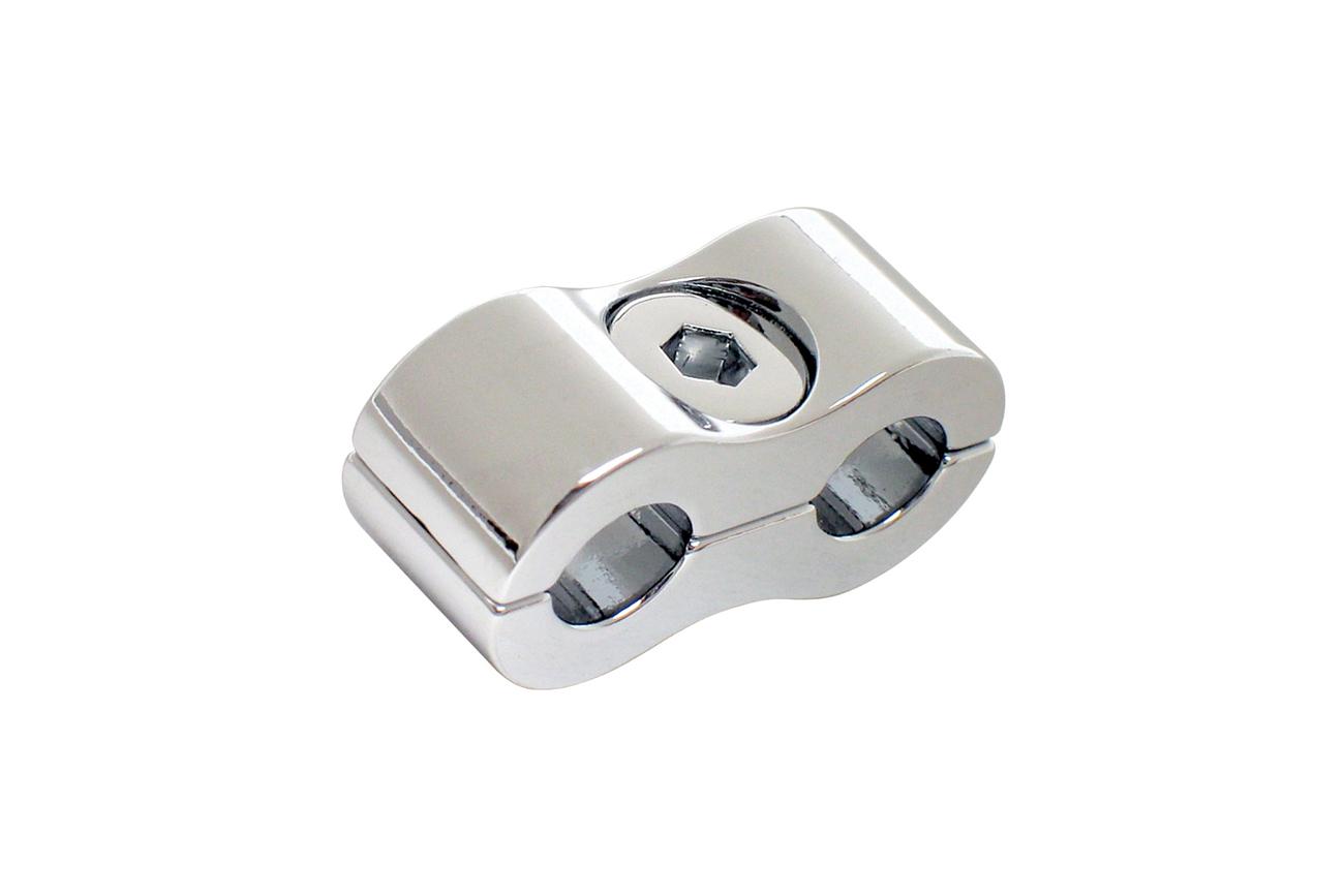 Throttle/Idle Cable Clamp, Chrome - Motion Pro